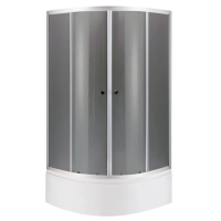 Душова кабіна PLAIN-SCT-01-GR/90x90x195/високий піддон/тоноване скло 4мм/SATIN (MI6895)